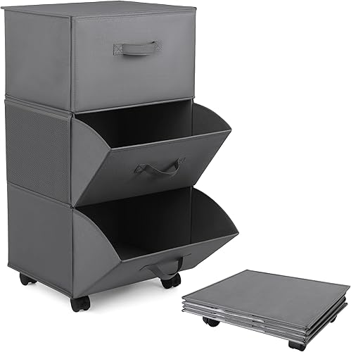 GRANNY SAYS Organizador de almacenamiento de 3 cajones, cómoda de 3 cajones, cajón de almacenamiento para dormitorio, cajones de almacenamiento de