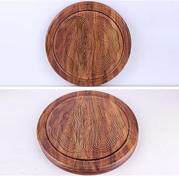 Handmade Wood Carving Fruit Plate Wooden Collapsible Fruit Basket Unique Foldable Walnut Basket for Fruit, Bread and Nuts 11 A3
