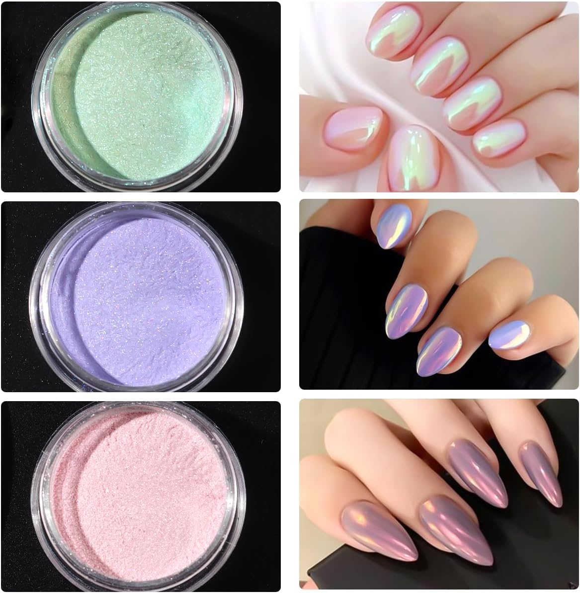 SUTOZMIWE 10 Colors Mermaid Pearl Chrome Nail Powder thumbnail 6