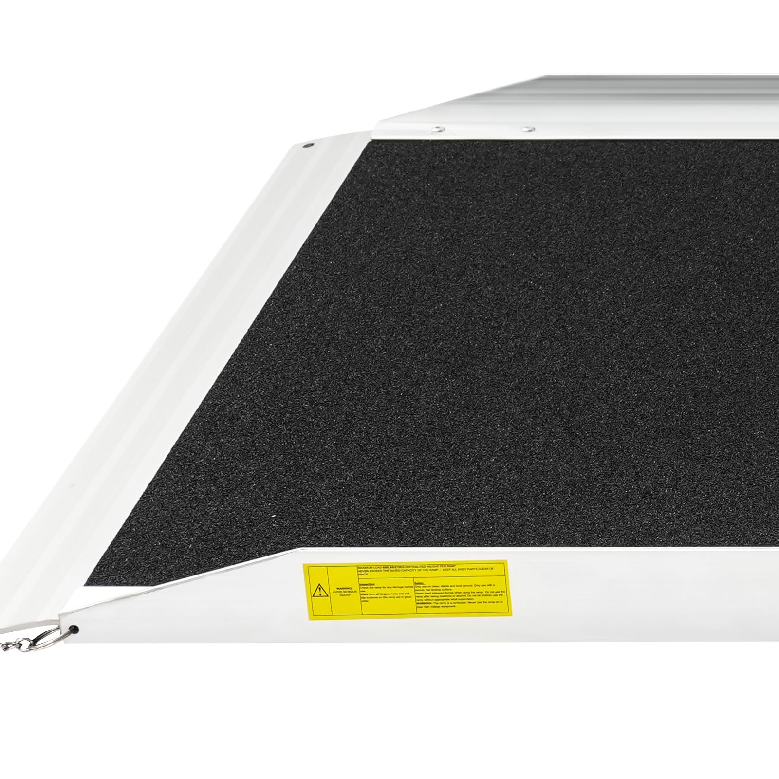 Rampa para silla de ruedas de 122 cm portátil con superficie antideslizante | Rampa de aluminio para puertas y escalones, carga máxima de 272 kg para andador, scooter de movilidad