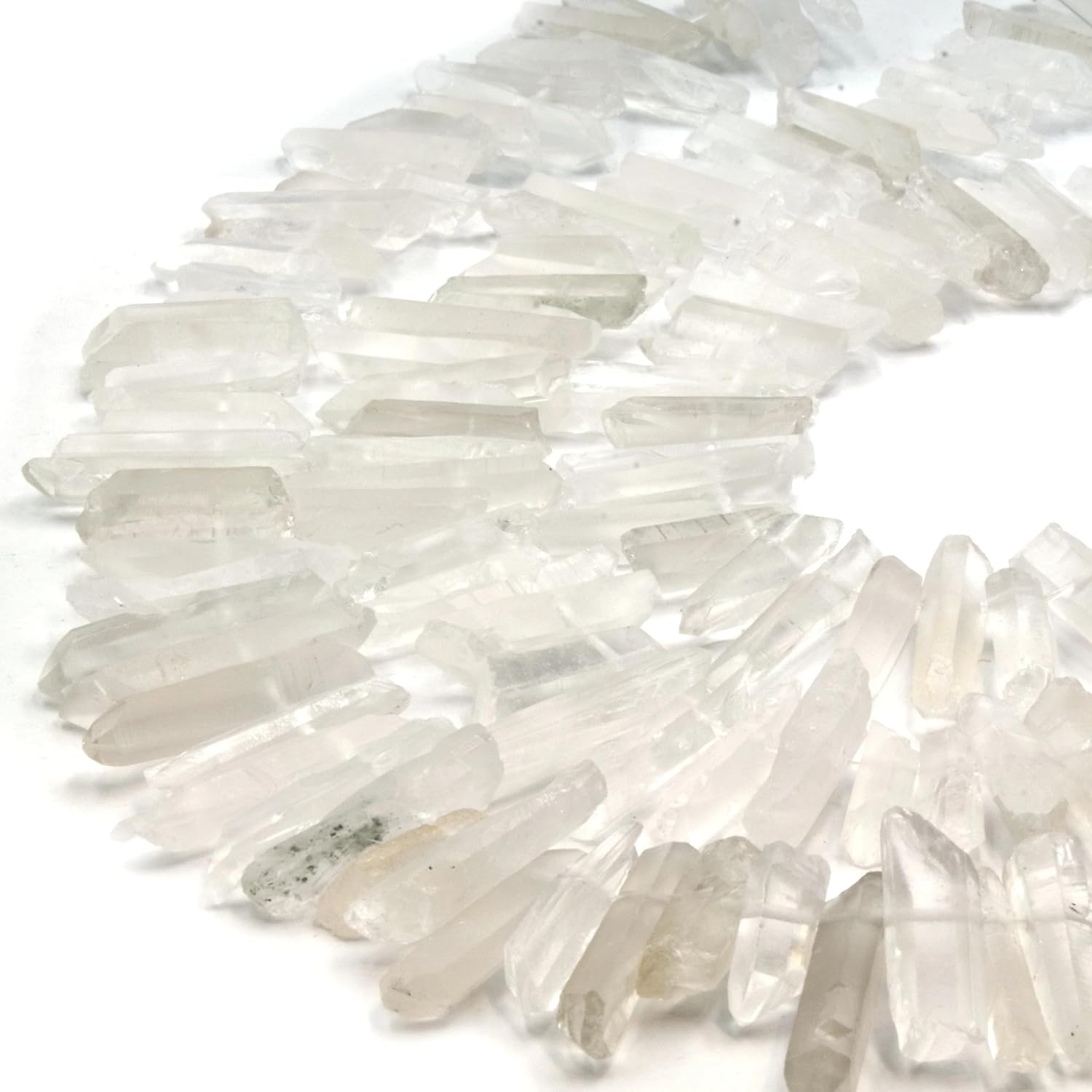 Aura Quartz Point Beads | Mystic Stick Crystal Beads | Loose Beads | Beads for Wire Wrapping | Stick Beads Golden | Golden Yellow
