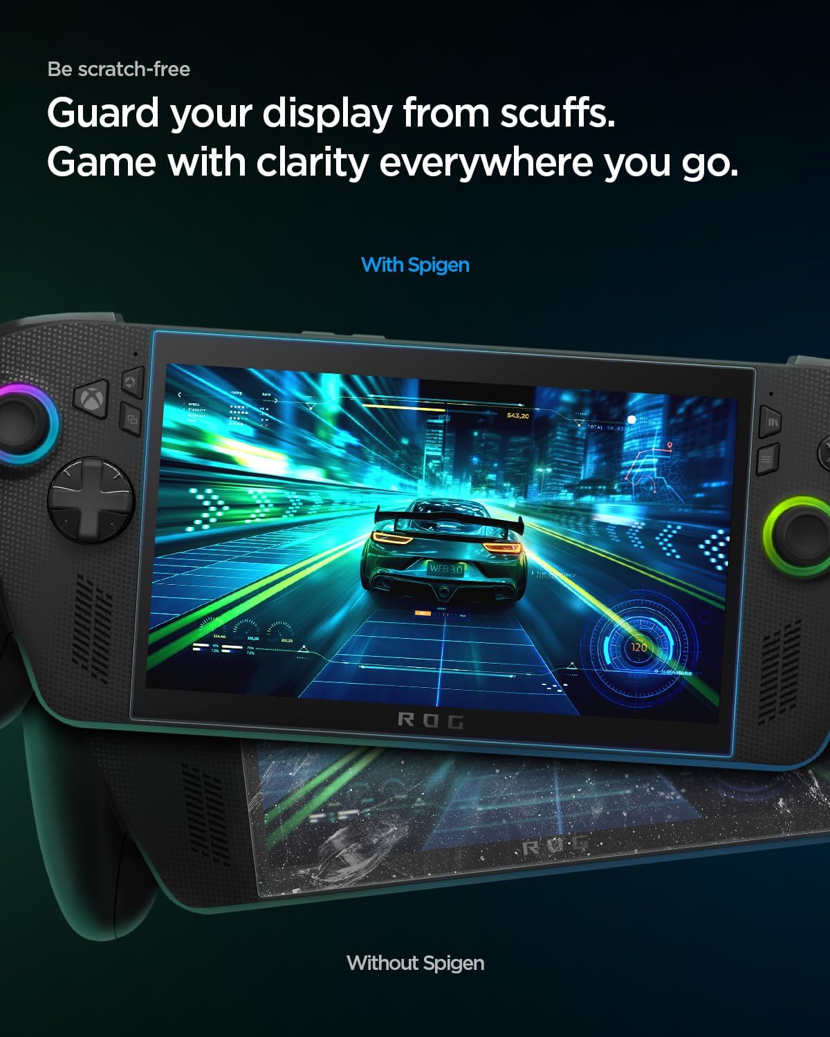 Spigen Tempered Glass Screen Protector [GlasTR Slim] designed for Rog Xbox Ally/Xbox Ally X/Asus Rog Ally/Ally X/MSI Claw 7 AI+ (7 inch) - 2 Pack - Image 3