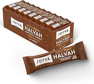 Halvah Bars Classic Sesame Candy Treat Individually Wrapped Kosher Snack Bars Gluten-Free Handcrafted in Brooklyn 36-Count Bulk Box 1.75 oz Each (Chocolate Covered)