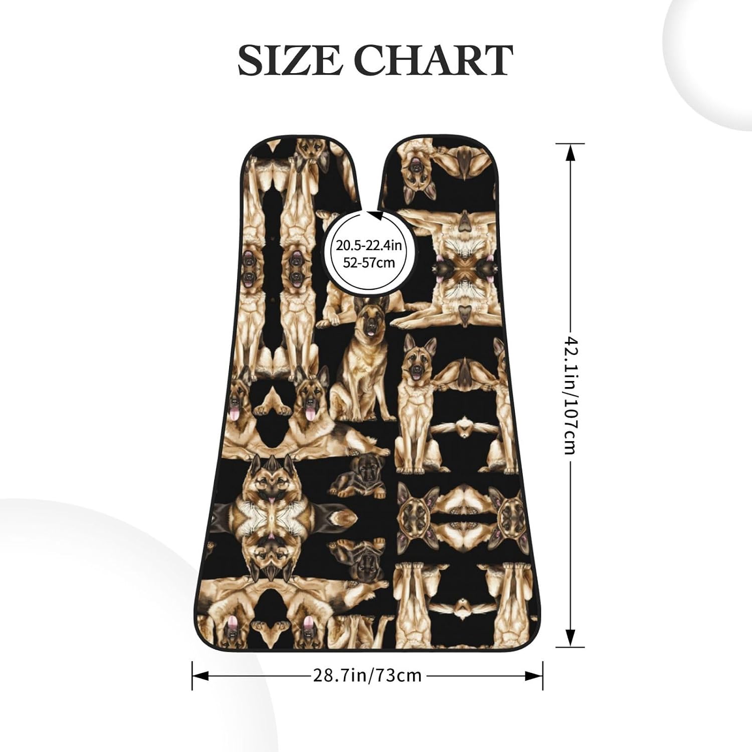 German Shepherd Dog Print Beard Bib Apron, Shaving Apron For Dad, Men'S Hair Catcher For Shaving Best Gifts For Dad