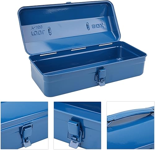 Miniatura 2 de Portable Tool Storage Box Large Capacity Steel Tool Organizer Toolbox for Car Auto Repair Tools Blue 13.8x5.9x4.3in