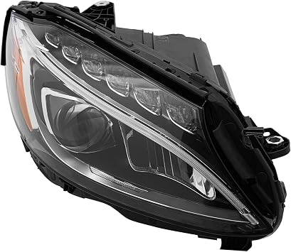 Right Side Headlight Assembly, Headlight for 2015-2018 for Mercedes Benz C-Class W205 C300 C400 Luxury 4Matic/Sport 4Matic Non-Base/AMG Models, Clear Right Side LED Headlamp Front Right