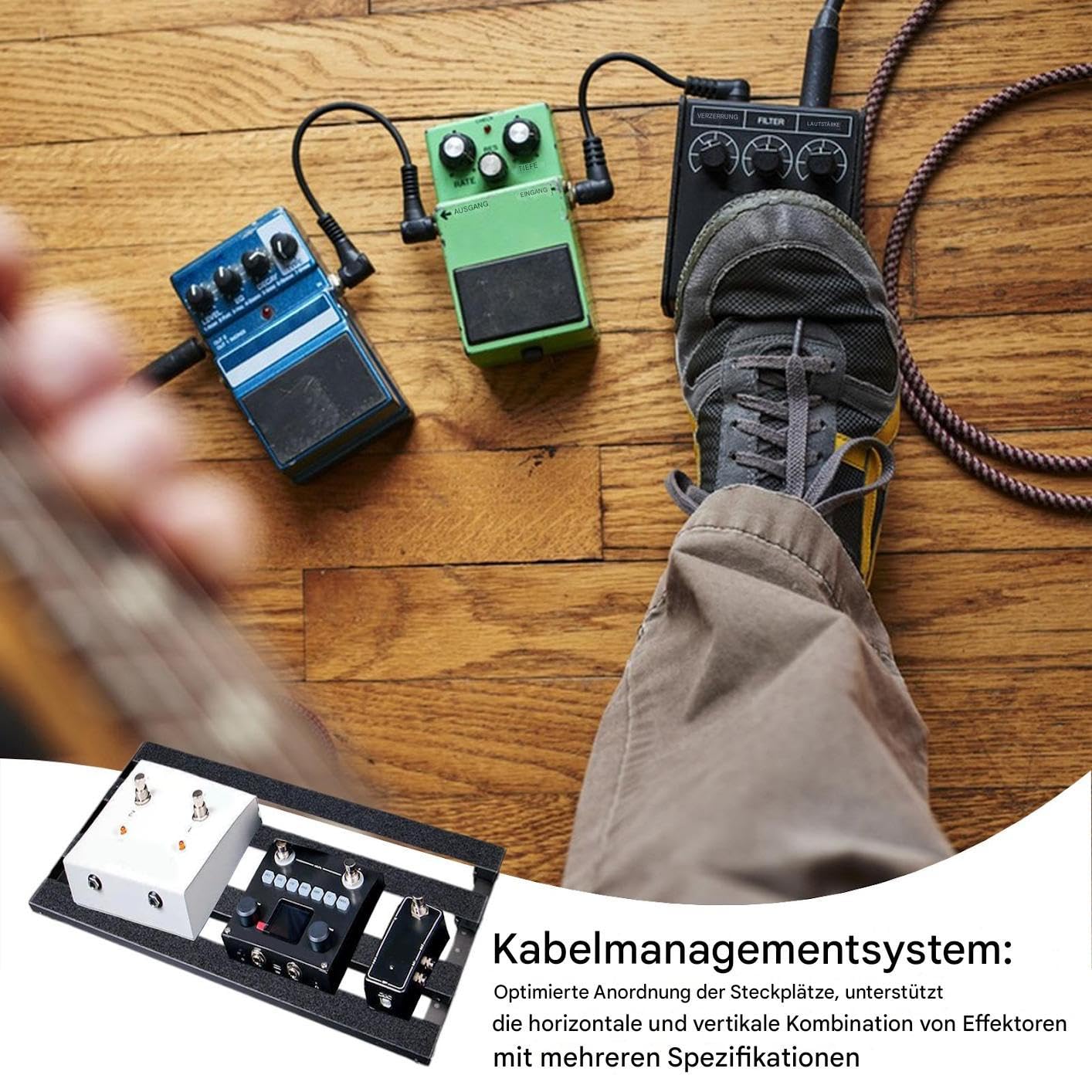 Pedaliera per Chitarra per chitarra di precisione e robusti | Pedalboard Effetti Chitarra In Lega Per palco, studio, amanti della musica, musicisti, professionisti, principianti
