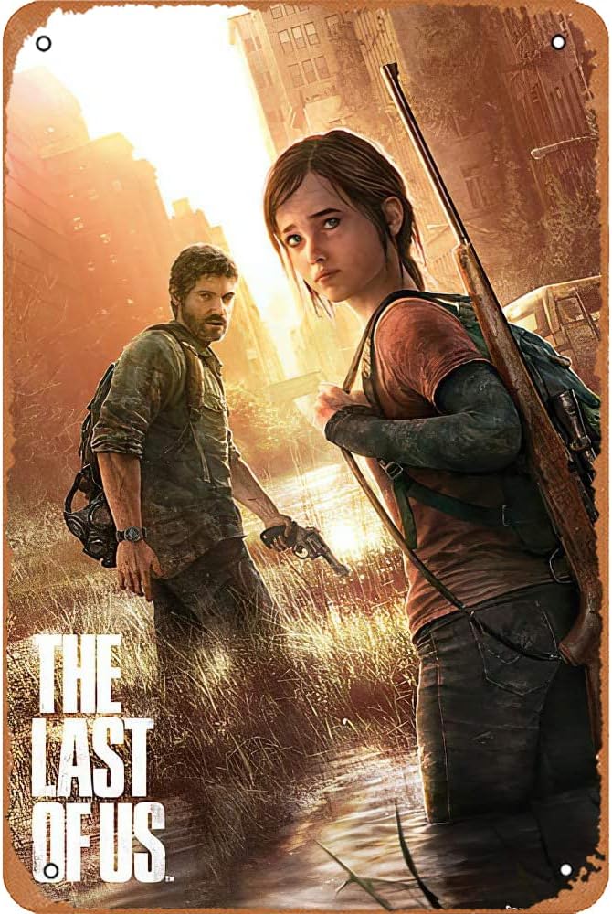 The Last of Us - Gaming Poster Game Cover Games Vintage Tin Metal Sign 8x12 Inch Wall Decor