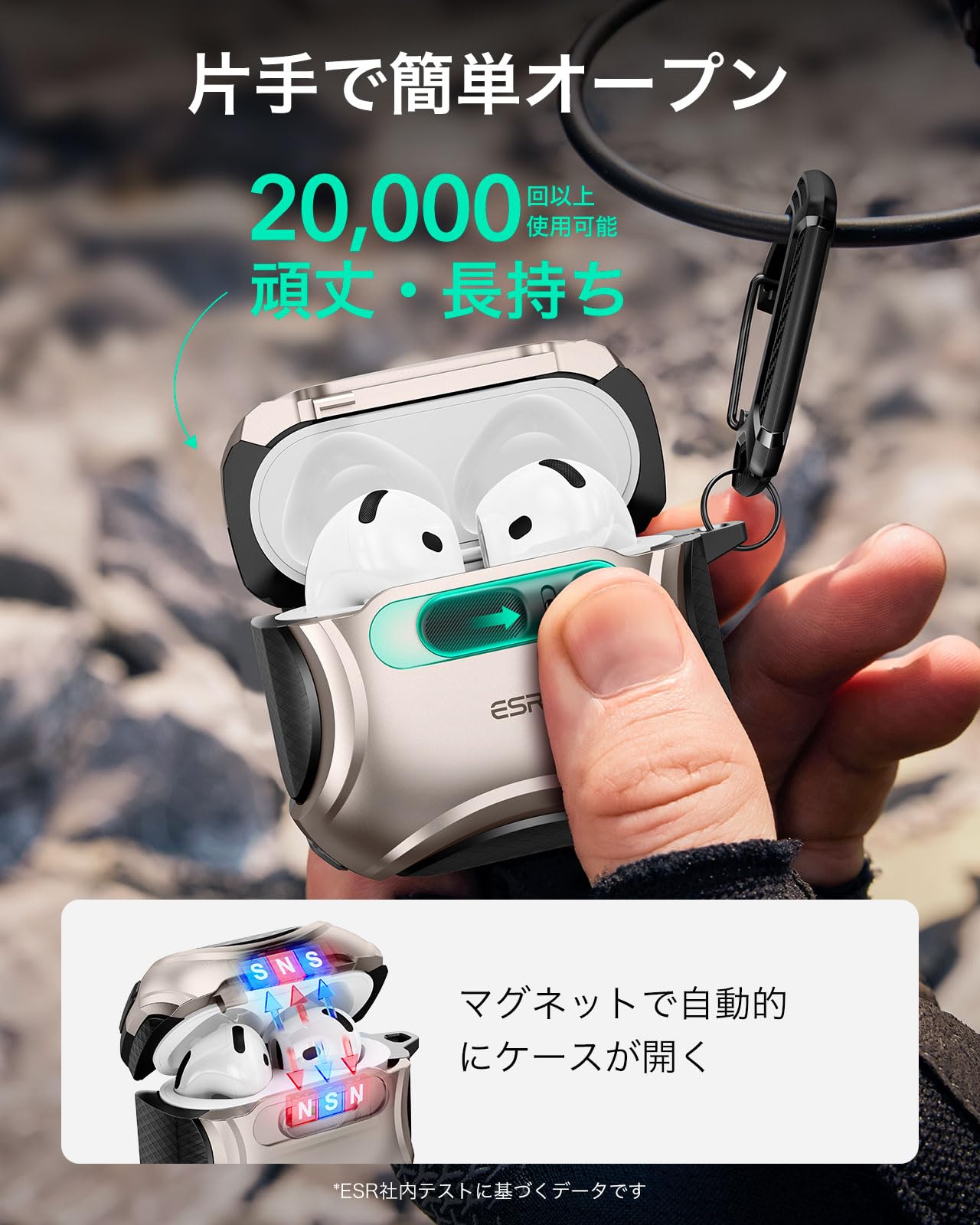 Amazon | ESR AirPods 4 ケース AirPods 第4世代 ケース(2024) (USB-C