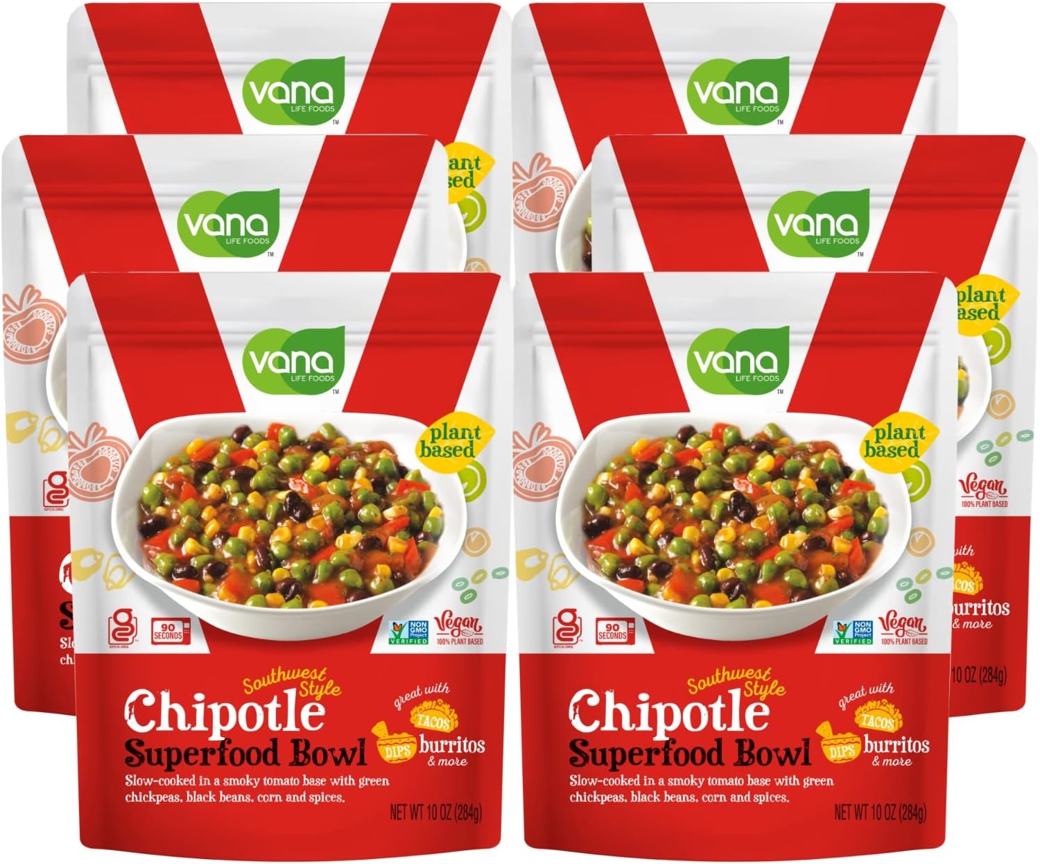 VANA Southwest Style Chipotle Superfood Bowl 6 Count Club