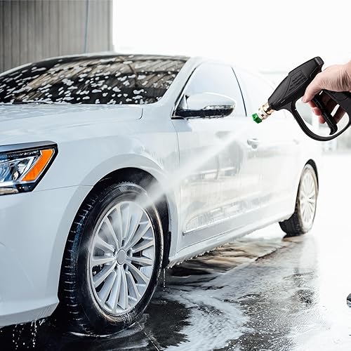 Miniatura 7 de Pistola corta para lavadora a presión, cañón de espuma con conector rápido de 14 pulgadas, lavadora a presión con 5 puntas de boquilla de