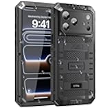 Beasyjoy for iPhone 17 Pro Case Waterproof, Heavy Duty Metal Case with Built-in Screen Protector, Full Body Rugged Military Grade Shockproof Dustproof Cover for Construction Outdoor 6.3