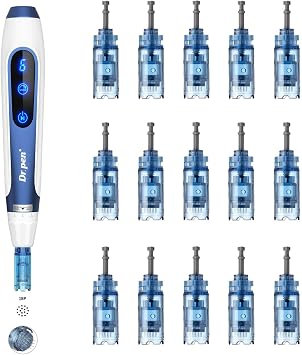 Dr Pen M8S Replacement Cartridges 18 Pin 15pcs for Cosmetic Skincare Routine, Face Use at Home or Beauty Salon, Balanced Even Coverage for Medium Areas, Compatible with Dr Pen M8S A8S A9 A11