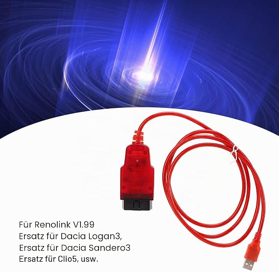 EBTOOLS Car Programmer Diagnostic Cable OBD2 ECU Programmer Diagnostic Cable UCH Key Programming Tool for Renolink V1.99