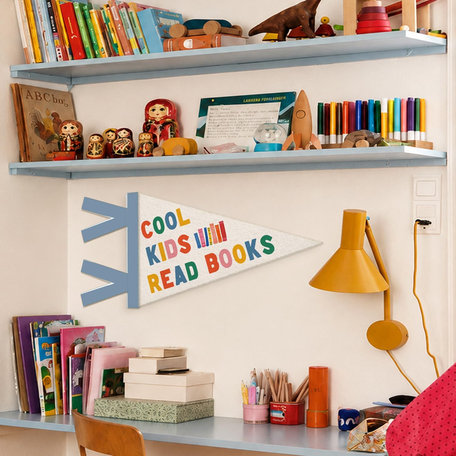 Reading Corner Decor for Classroom Felt Pennant Banner
