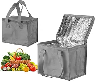 WEZCHUGHAOL 2 Pack Cooler Bag and Insulated Grocery Bags for Food Delivery, Collapsible Cooler, Reusable Shopping Bags for...