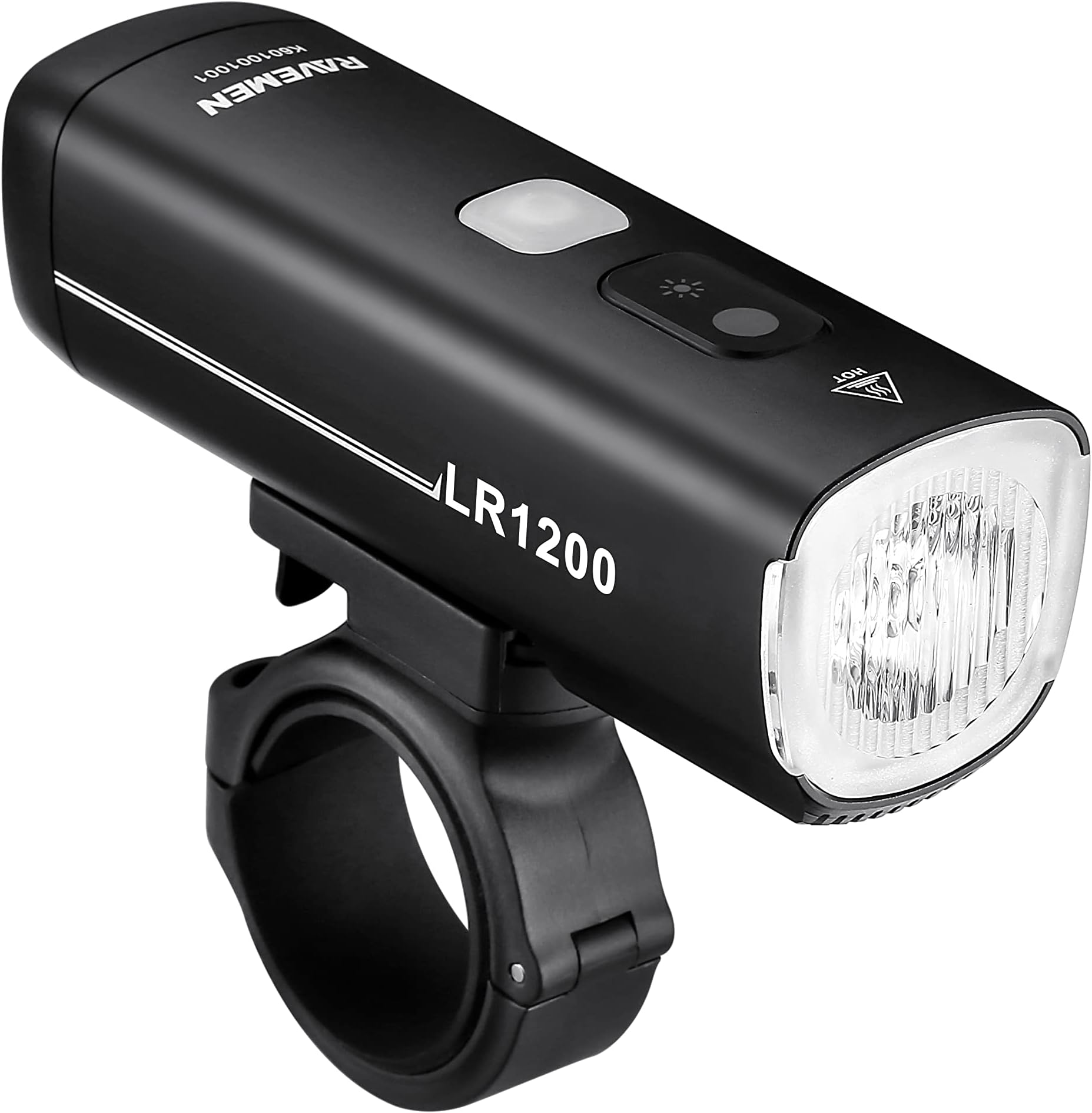 RavemenLR1200 Bike Front Lights 1200 Lumens Bike Headlight for Daytime Night Riding with Intelligent DRL Mode IPX6 Waterproof Rating
