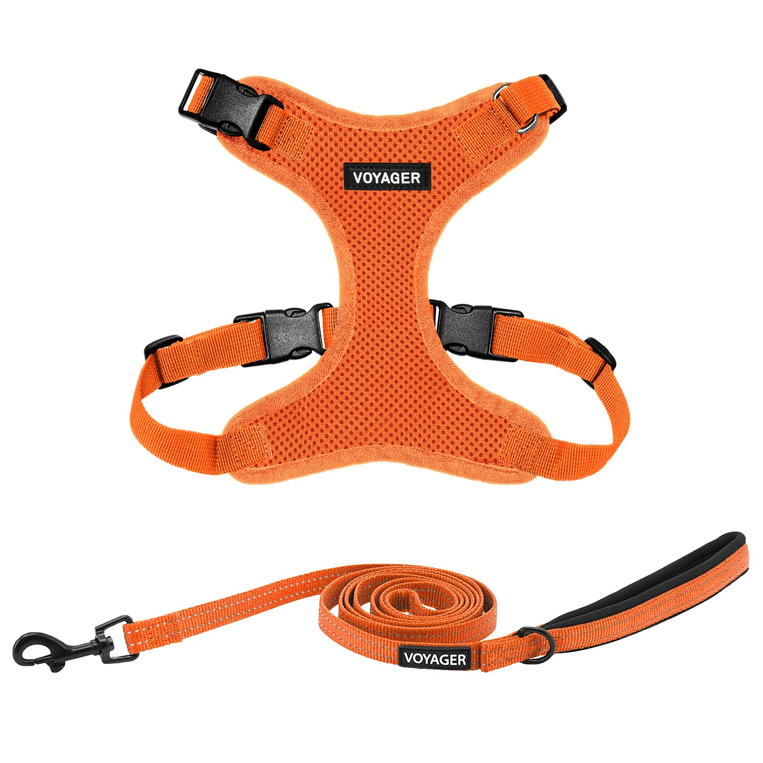 Voyager Escape Proof Cat Harness and Leash Set with Reflective Stitching, Neoprene Handle 5ft - Supports Small, Medium and Large Cats, Kittens for Walking by Best Pet Supplies - Royal Blue, S — view 35