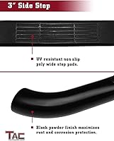 Vista 5 de TAC - Estribos laterales negros de 3 pulgadas, compatibles con Toyota Tacoma 2005-2023, barras laterales de cabina de acceso, barras Nerf, rieles