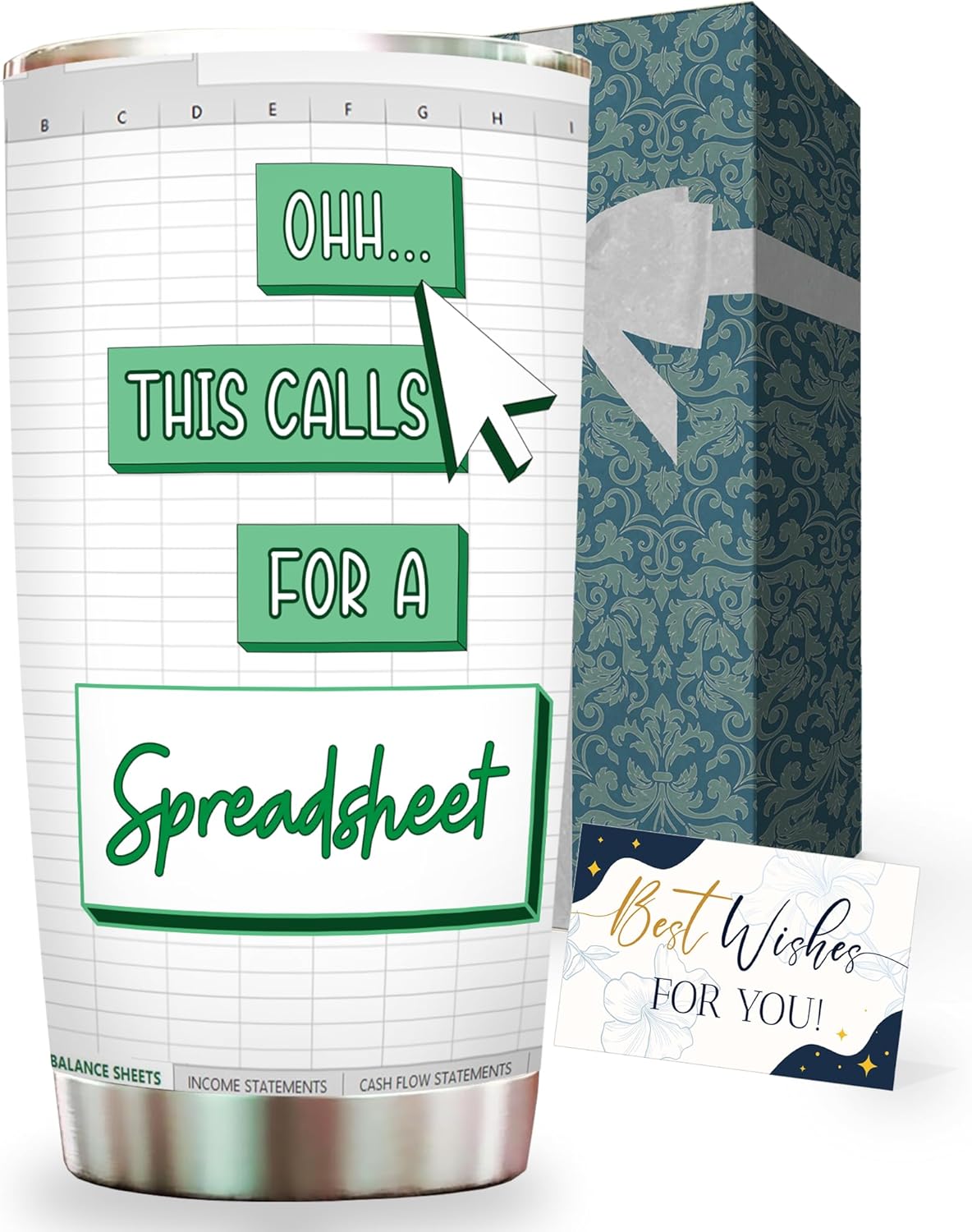 Oh This Calls For A Spreadsheet Tumbler - Accountant Gifts for Women Men - Finance, CFO, CPA, Excel Gifts for Boss, Managers, Coworkers, Researcher, Financial Advisors - Excel Shortcuts Tumbler 20oz - Image 2