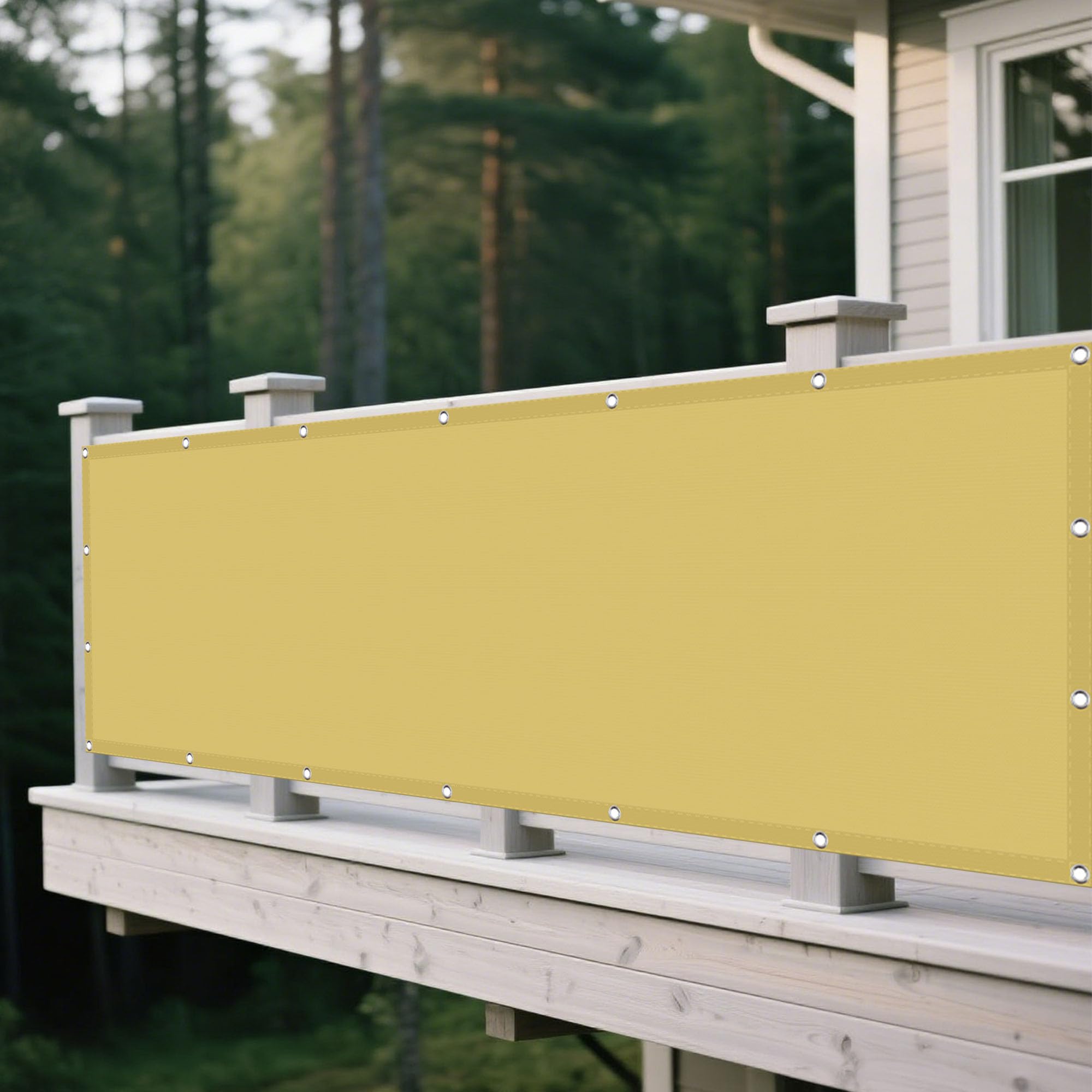 Voile d'ombrage imperméable et respirant avec protection UV jaune