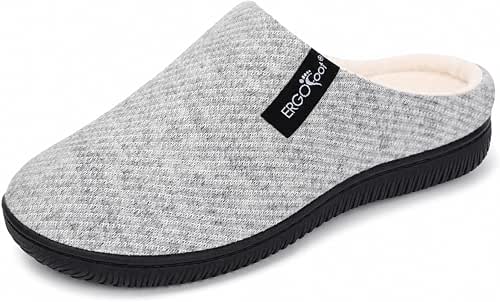 ERGOfoot Orthopedic Slippers with Arch Support for Women Men
