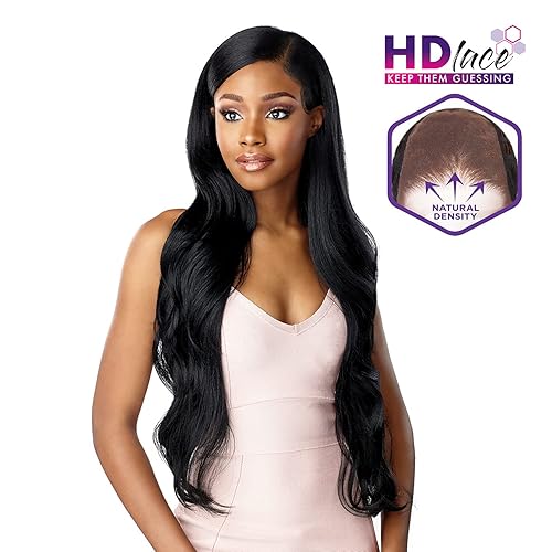 Miniatura 4 de Sensationnel What Lace Pelucas 13X6 - Emery Frontal de Encaje Atado a Mano Sin Pegamento Sintético Con Densidad Natural Línea de Cabello Predepilada