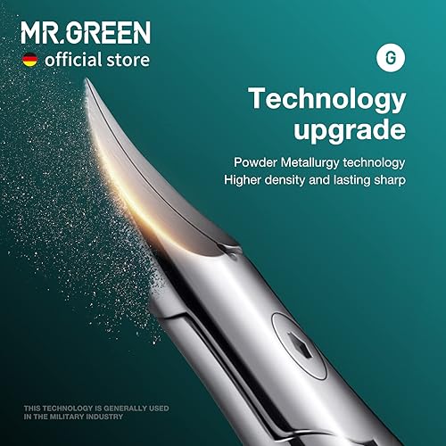 Miniatura 4 de MR.GREEN Cortaúñas de Acero Inoxidable para Uñas Encarnadas, Cortador de Uñas Gruesas y Duras, Herramientas para Manicura y Pedicura (Verde)