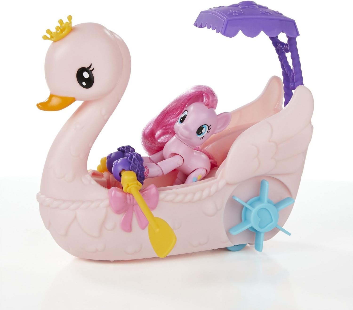 My Little Pony Equestria Girls Friendship is Magic Pinkie Pie Row & Ride Swan Boat Set
