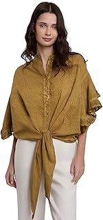 قميص عصري بتصميم أنيق فضفاض بعقدة مربوطة للنساء من دالي دريس، موديل DRWxx002370