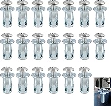 20Pcs M4x20 Petal Shaped Nuts Hollow Fixings with Metal Dowels, Petal Nuts and Metal Screws for Hollow Wall Dowels, Soft Thin Wall Use (M4x20)