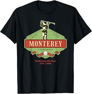 Monterey California Retro Golf Themed 250 Year Anniversary T-Shirt