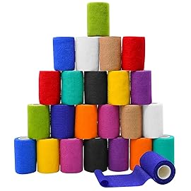 12/24/48/72pcs Self Adhesive Bandage Wraps, 2in 5 Yards, Multicolor (3 Inch, 24 Pack Multicolor)