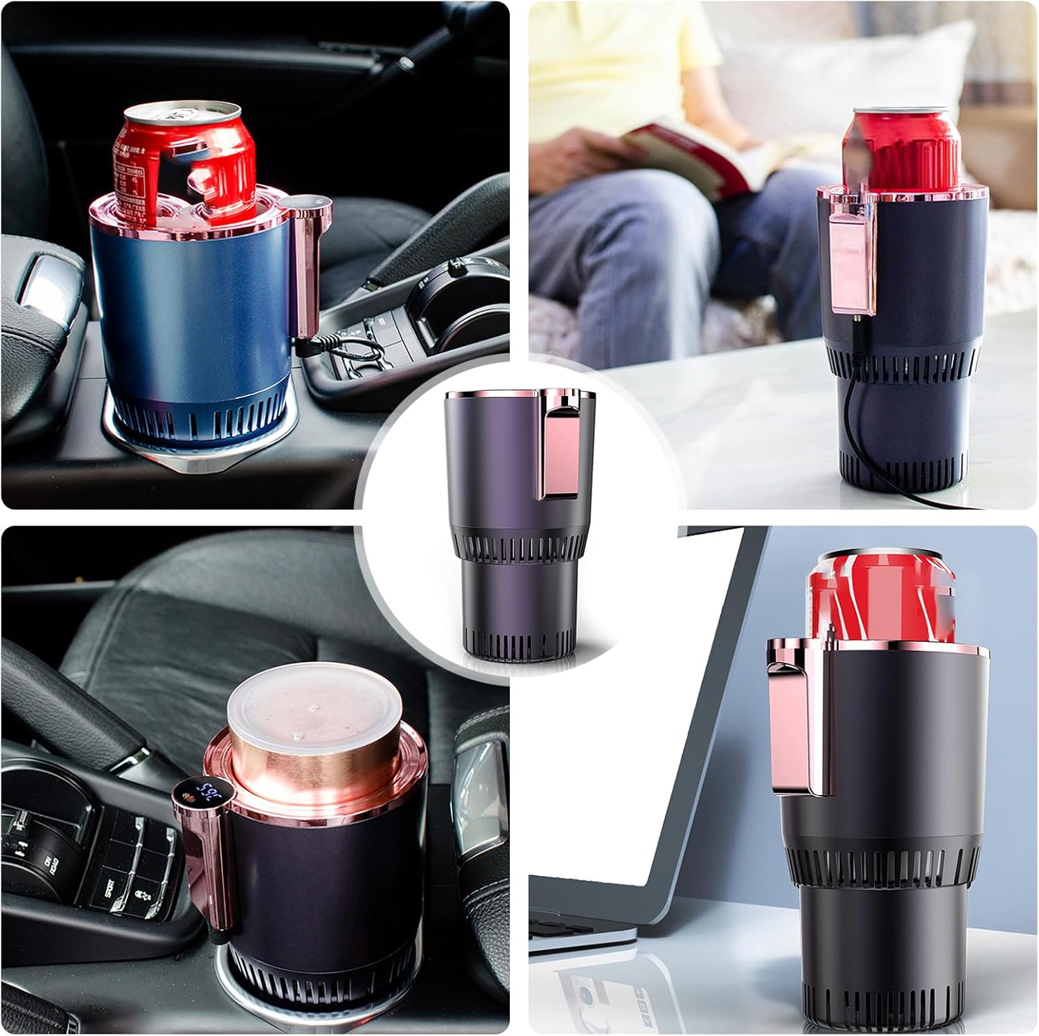 Double Function Auto Cup Coolers Warmer Beverage Holder Suitable for Keeping Water Coffee Drinks Hot Or Cold in Your Car Car Heating Cup
