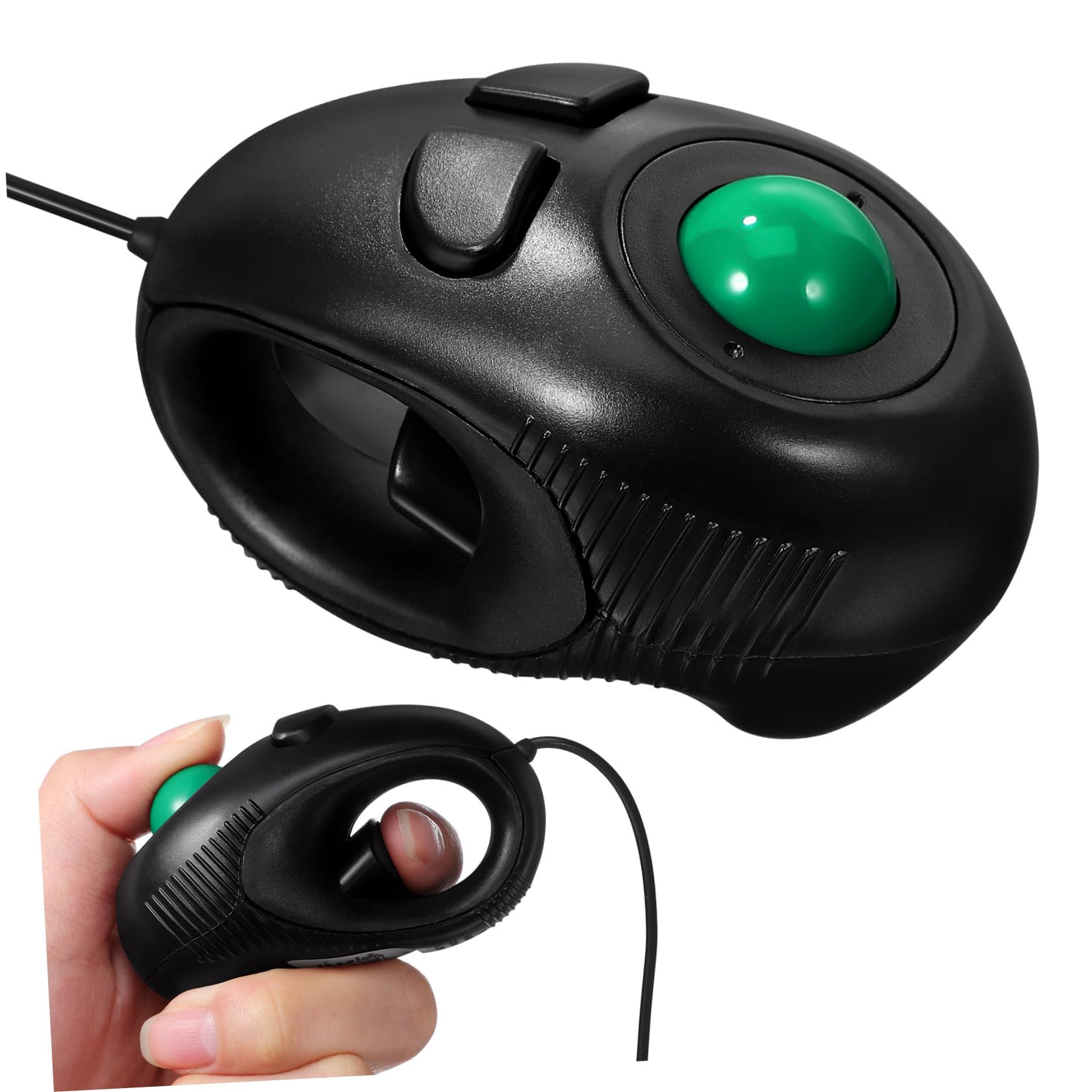 Mouse Trackball Ergonomico Cablato 4d Portatile Cavo USB Mini Mouse Trackball per Uso da Viaggio e Ufficio