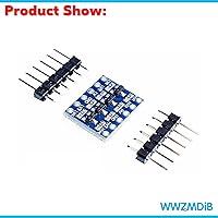 Vista 4 de WWZMDiB Módulo convertidor de cambio de nivel lógico de 12 piezas bidireccional 3.3V a 5V, 5V a 3.3V UART, IIC, SPI, 1-Wire 4 canales