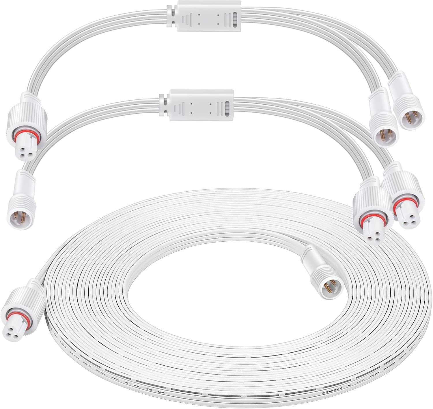 iGreely 33ft Extension Cable for Govee Permanent Outdoor Lights, Waterproof Extension Cord Compatible with Govee H705A H705B H705C H706A H706B H706C White