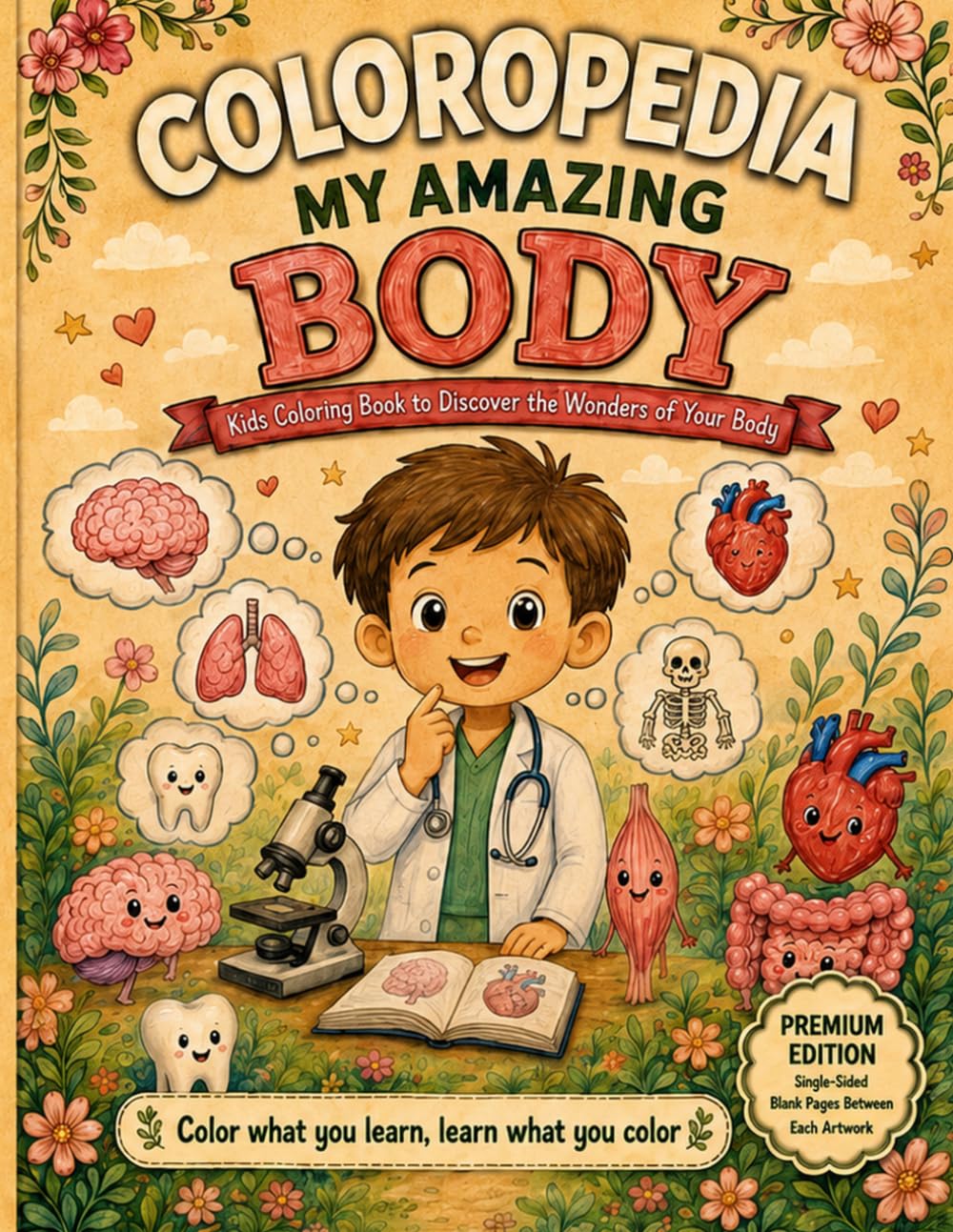 Coloropedia My Amazing Body Coloring Book for Kids: To discover wonder of your amazing body