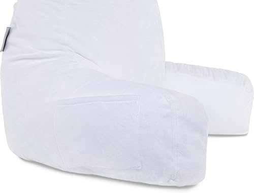 Miniatura 6 de Husband Pillow Funda de fibra de microfelpa de cubierta blanca estándar, diseño de tela suave y fácil de lavar, generosos bolsillos traseros y