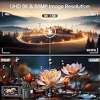Vista 2 de 8K Video Camera Camcorder 88MP UHD WiFi Vlogging Cameras for YouTube 18X Digital Zoom IR Night Vision 3.0''Touch Screen Camera with 32GB Card