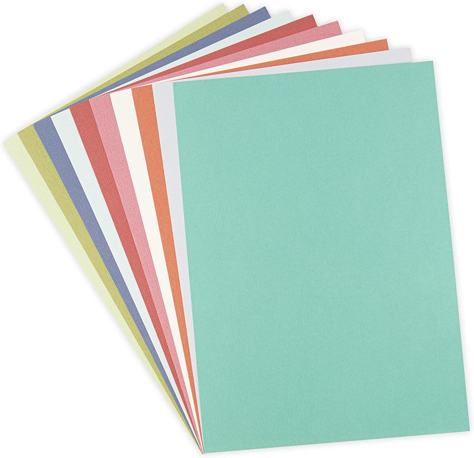 Sizzix Surfacez Cardstock Sheets A4 60PK (10 Botanical Colours), 665276, Multicolor, One Size