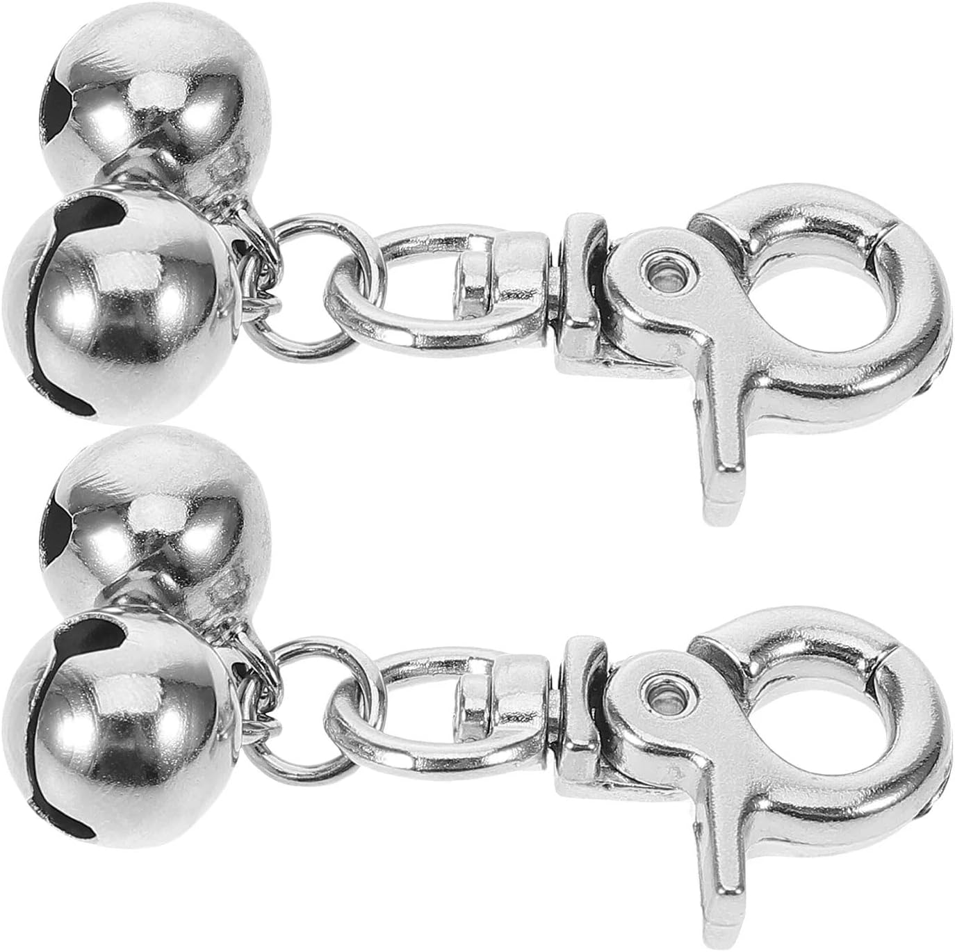 Dog Collar Bells 8Pcs Pet Collar Bells for Cats Dogs Stainless Steel Hanging Ring Loud Festive Sound Small Bell Dog Tag Accessory