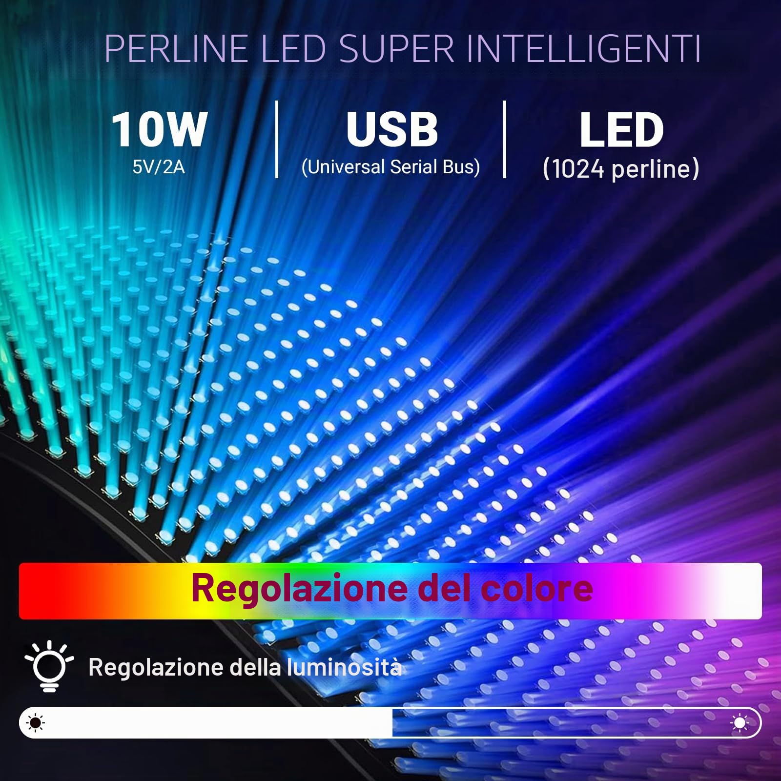 GAESHOW Insegna Luminose LED Programmabile, 37.4x9.2cm USB 5V APP Controllo