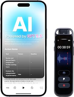 iFLYTEK P1 Pro AI Voice Recorder with Noise Cancellation for Meetings | Real-time translation, auto summaries, ultra-light design, 20-hour continuous recording, and cloud sync for business calls.