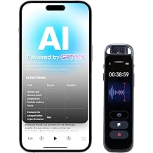 iFLYTEK P1 Pro AI Voice Recorder, AI Noise-Canceling, Real-Time Translation, AI Summarize, Ultra-Light, 20H Continuous Recording, Cloud Sync, Ideal for Business Meetings & Calls