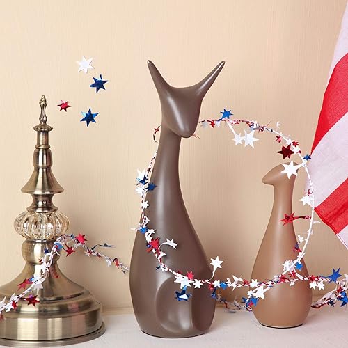 Miniatura 5 de Guirnaldas de Navidad con diseño de estrellas patrióticas para decoración de fotos del 4 de julio de la independencia Día de la Independencia Día de