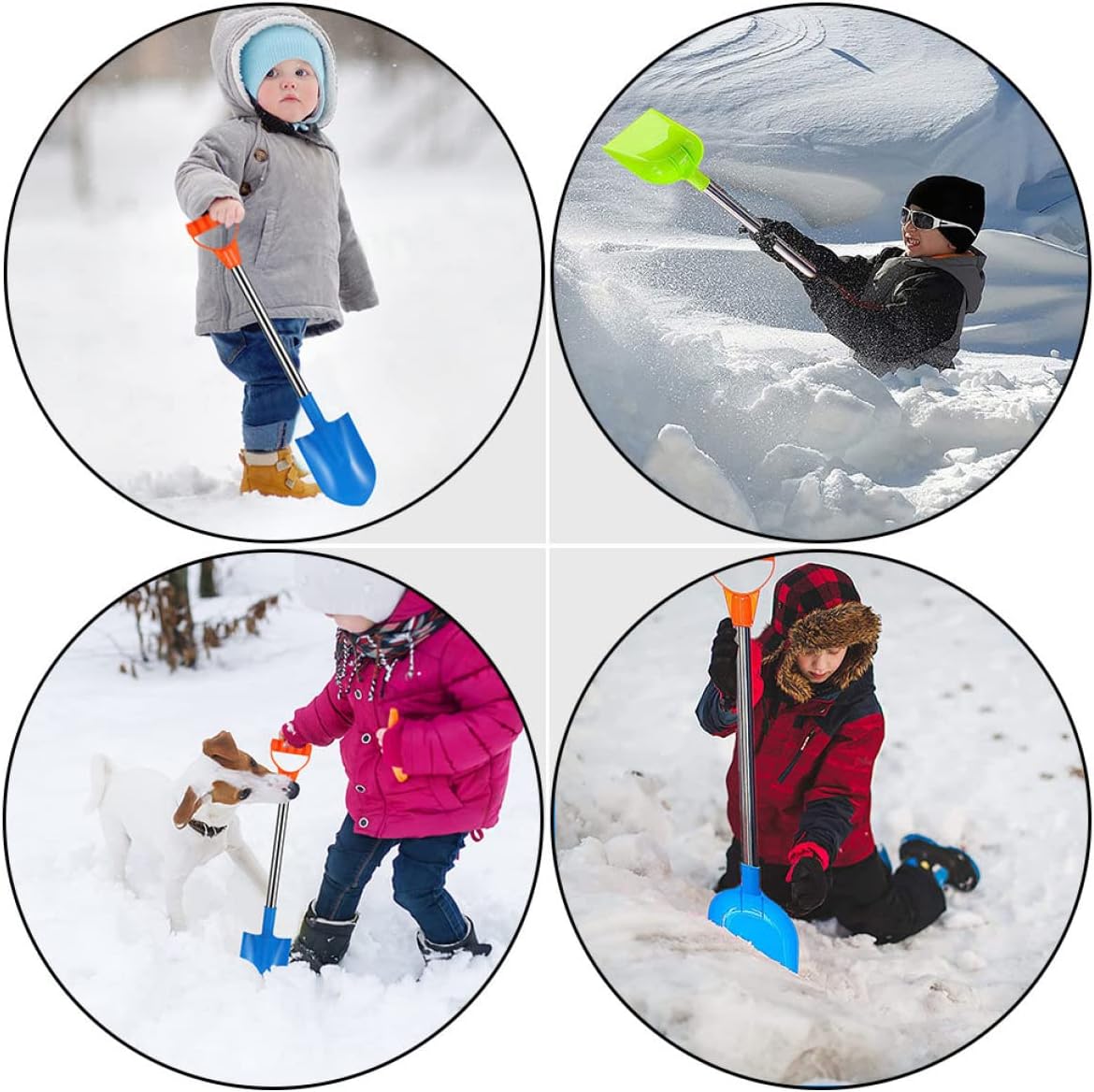 HEMOTON 2sets 3pcs Trowels for Durable Winter Snow Shovels with Handle Lightweight and Portable and Activities Random Color Random Color 3pcs*2