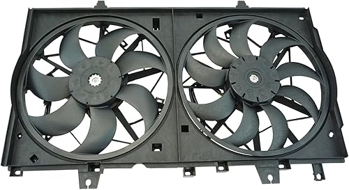 Vista 139 de TRQ Conjunto de ventilador de enfriamiento dual para radiador Compatible con 2004-2006 Lexus ES330 Toyota Camry 2004-2008 Solara LX3115111