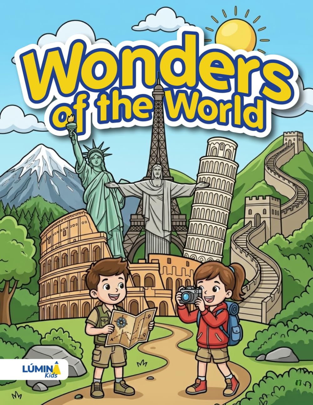 Wonders of the World Coloring Book: Historical and Architectural Landmark Coloring Activity Pads for Kids Ages 4 to 8