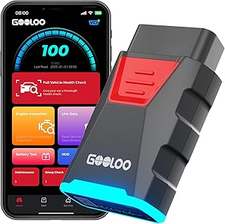 GOOLOO DEEPSCAN DS100 OBD2 Diagnosegerät Bluetooth Vollsystem-Diagnosegerät mit Auto-Codeleser, 6+ Hot Reset(Öl/Throttle/EPB/TPMS/BMS/DPF), Reparatur-Guide, Motor-Check, für iOS/Android